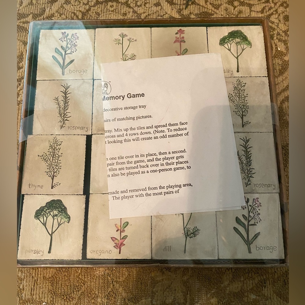 Hen-Feathers Herb Tile Memory Game